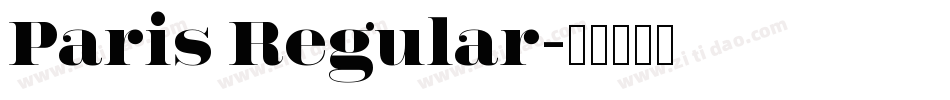 Paris Regular字体转换